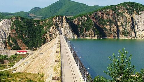 微型混凝土泵，四川土溪口水庫建設施工